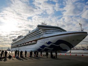 Diamond Princess cruise ship leaves port after being docked for 3 months