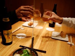 Japanese pub aims to clean up with disinfectant spray machine