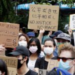 various nationalities took to the streets of central Tokyo on Saturday to protest against racial discrimination