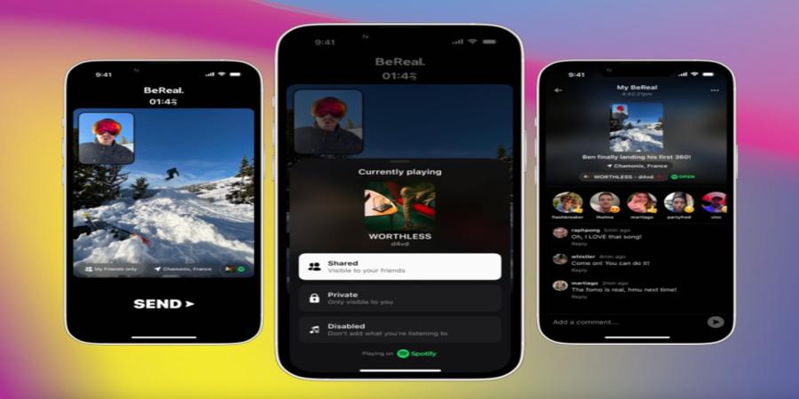 Your BeReal posts can now include what you’re listening to on Spotify