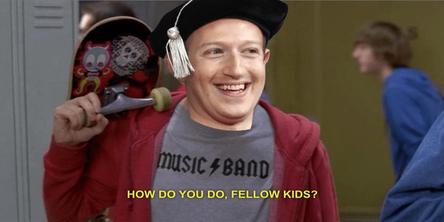 Facebook says, ‘How do you do, fellow kids?’